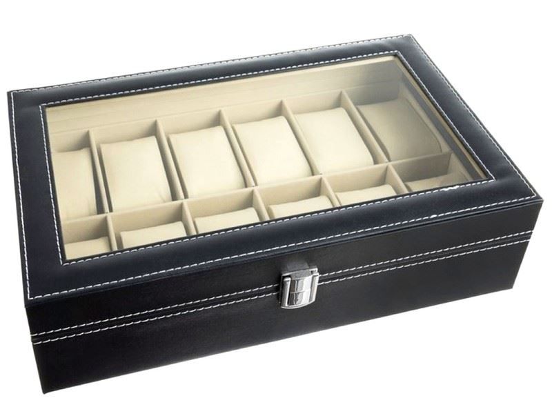 Coffret boîte à montres 10 compartiment avec clés