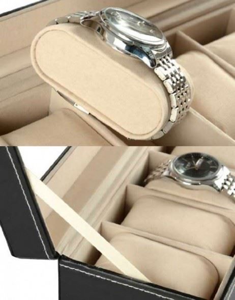Coffret boîte à montres 10 compartiment avec clés