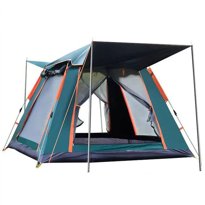 Tente de Camping en Forme de dôme pour 3 à 5 Personnes, 4 Saisons, Double Couche, imperméable, Anti-UV, Coupe-Vent