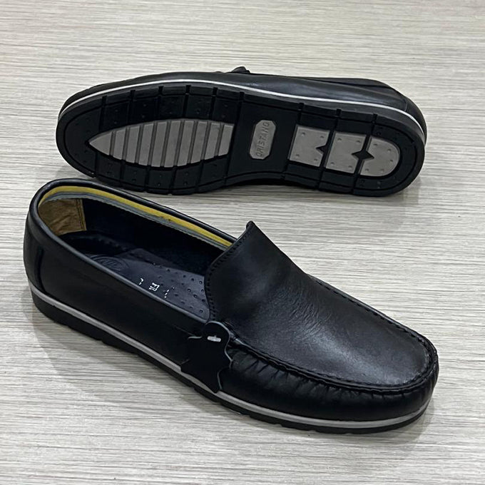 Mocassin en cuir – homme – Noir