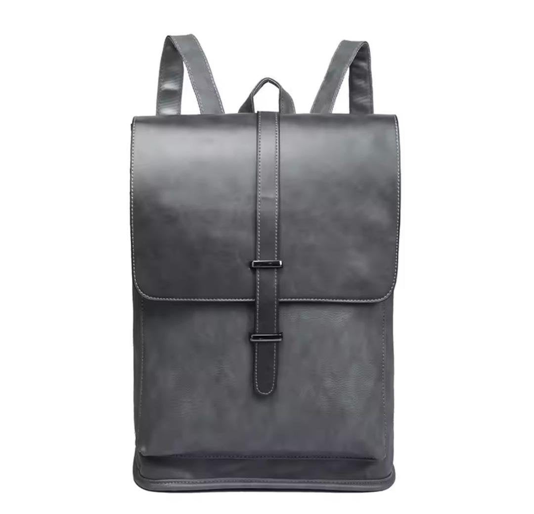 Sac à dos en Cuir Gris
