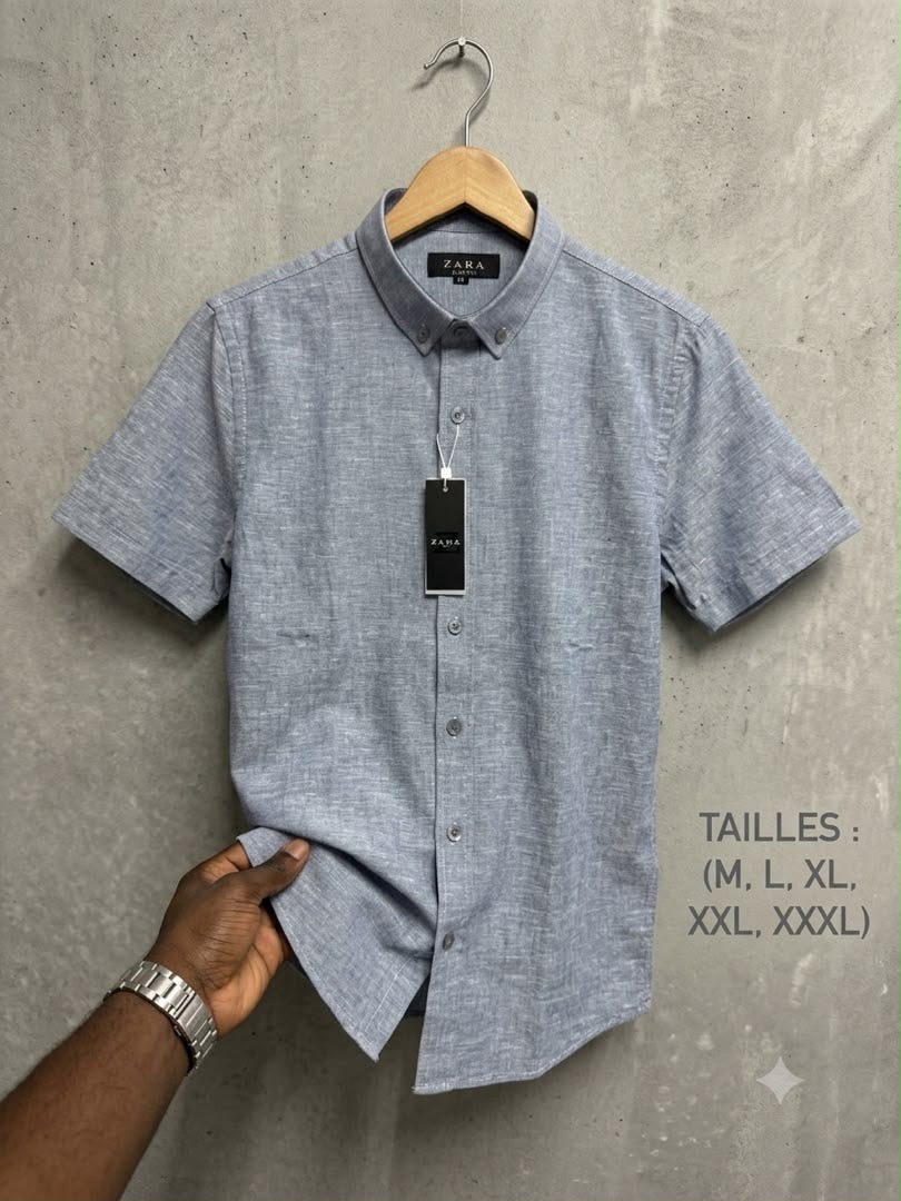 Chemise lin masse courte