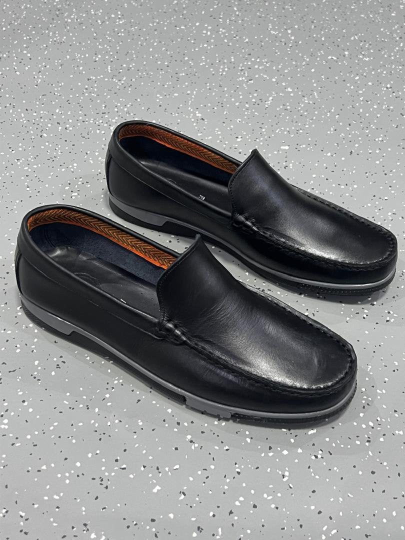 Mocassin en Cuir Noir