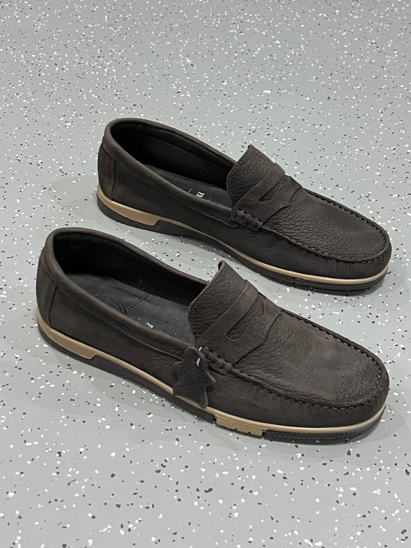 Mocassin en Daim Marron