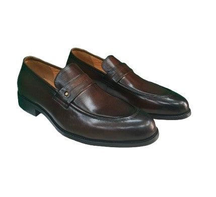 Mocassin Cuir Marron Foncé C14#