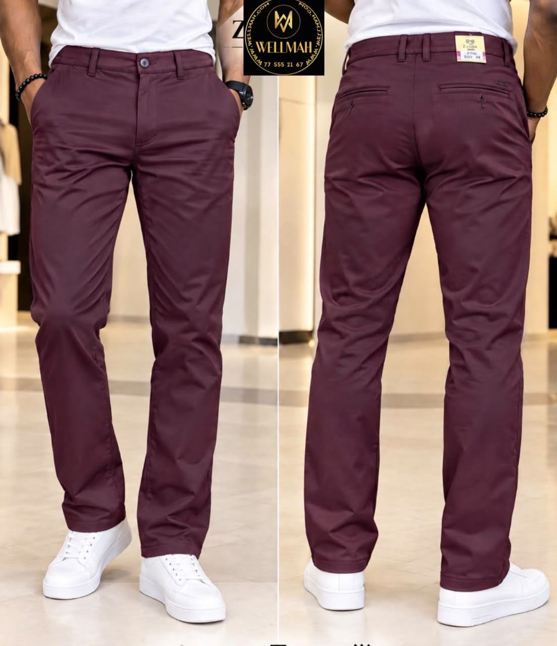 Kaki classique rouge bordeaux