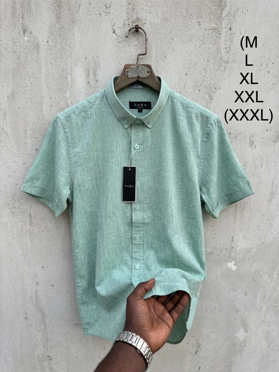 Chemise lin masse courte
