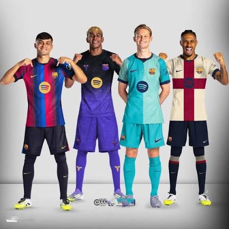 Maillot Barça domicile extérieur et troisième