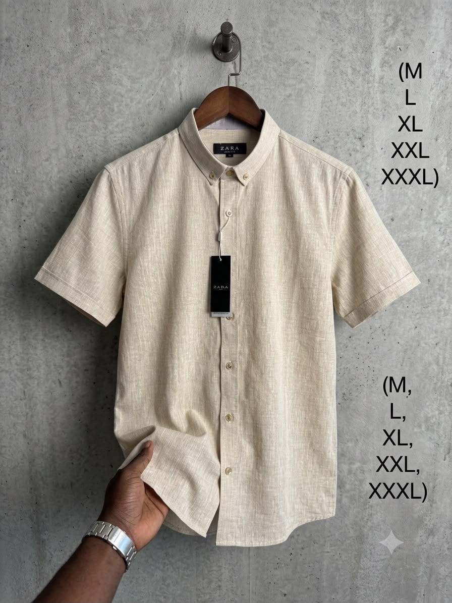 Chemise lin masse courte