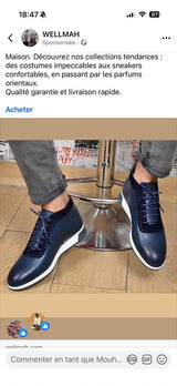 Chaussure en cuir contour din