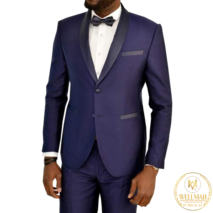 Ensemble Smoking de Mariage Homme de Deux Pièces – Coupe près du Corps – Bleu de Nuit