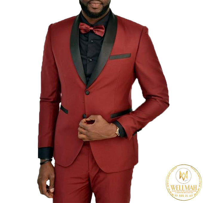 Ensemble Smoking de Mariage Homme de Deux Pièces – Coupe près du Corps – Rouge