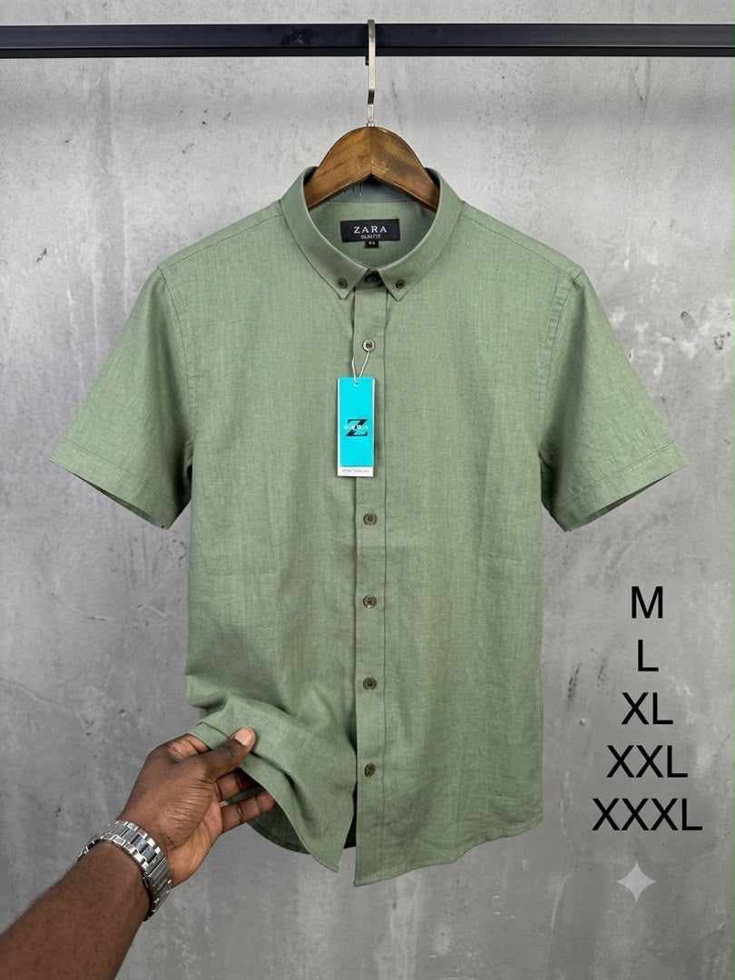Chemise lin masse courte