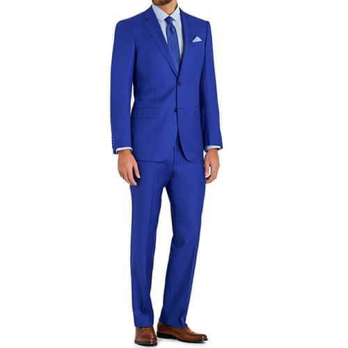 Costume 2 pièces : Veste + Pantalon – Bleu Bic