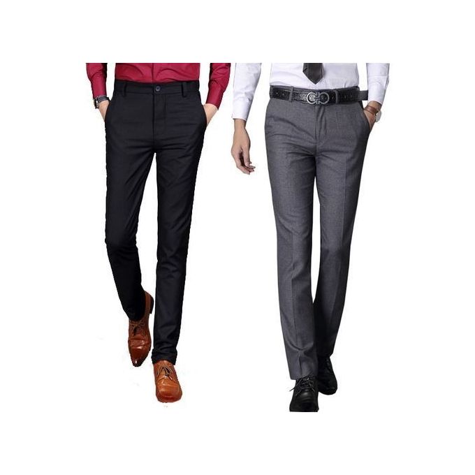 Lot de 2 Pantalons Super Cent Coupe Droite Qualité Supérieur