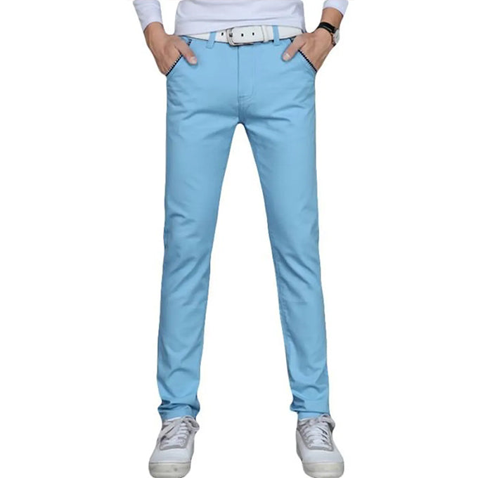 Pantalon Chinos Homme en coton – Bleu Cie