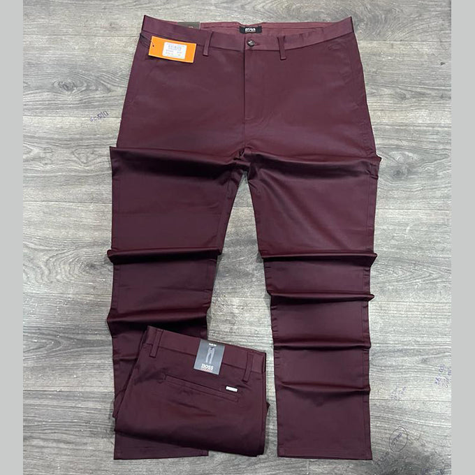 Pantalon Chinos Homme en coton – Bordeaux