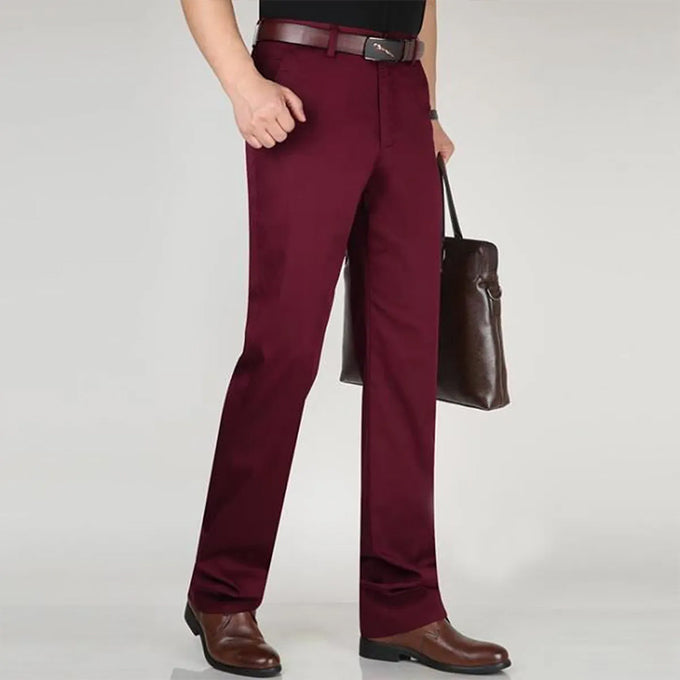 Pantalon Chinos Homme en coton – Coupe slim fit – Bordeaux