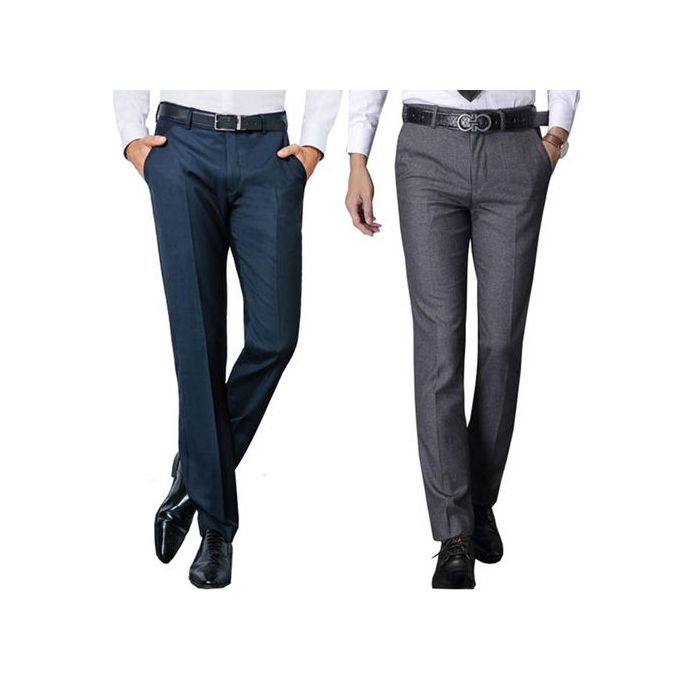 Lot de 2 Pantalons Super Cent Coupe Droite Qualité Supérieur