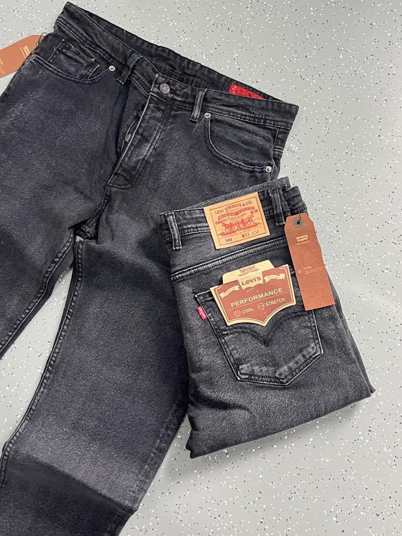 Pantalon Jean Noir Délavé(1pièce)