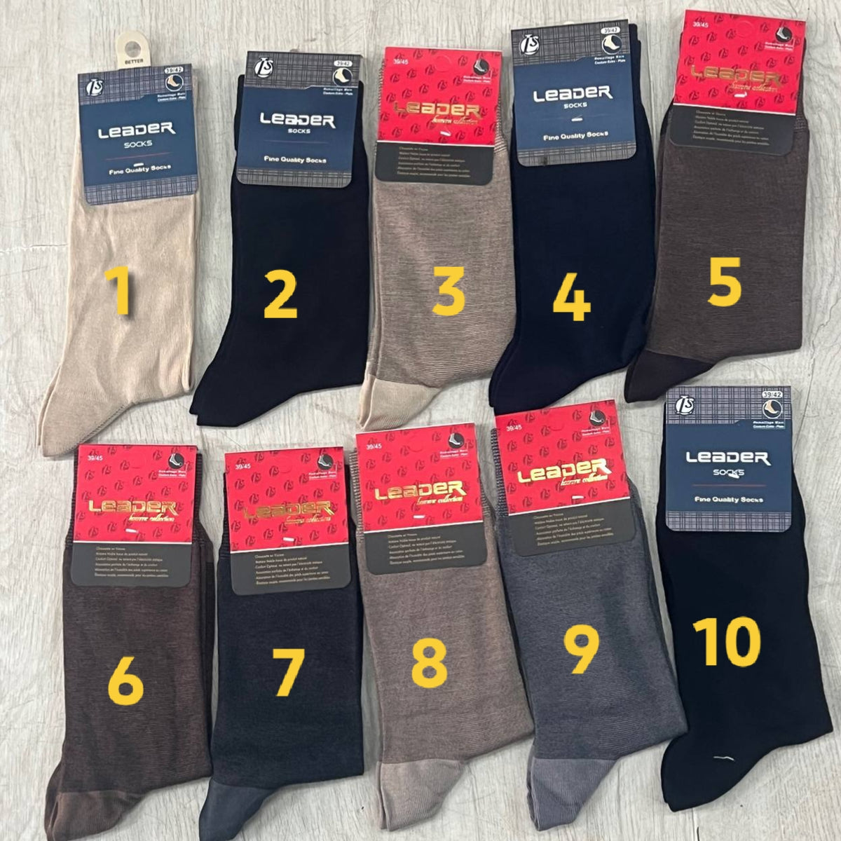 Chaussettes Tube Coton Fibre(1 paires )
