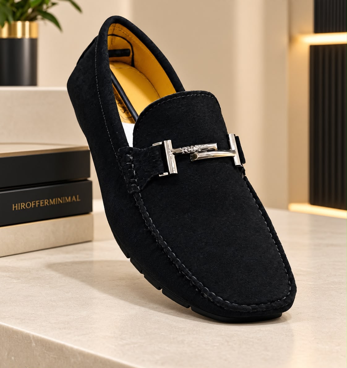 Mocassin Daim Noir