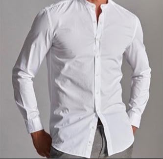 Chemise Col Mao Blanche