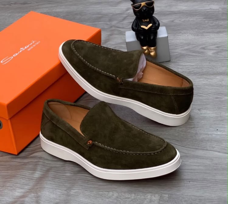 Mocassin Daim Vert