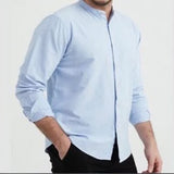 Chemise Col Mao Bleu Ciel