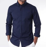 Chemise Col Mao Bleu De Nuit