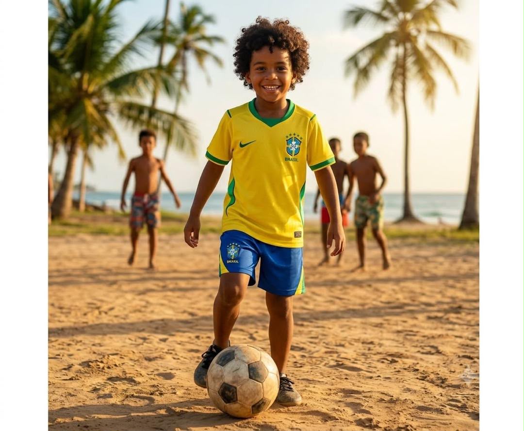 Maillot Enfant Brésil Domicile Mondial 2026 De 2 à 12 ans
