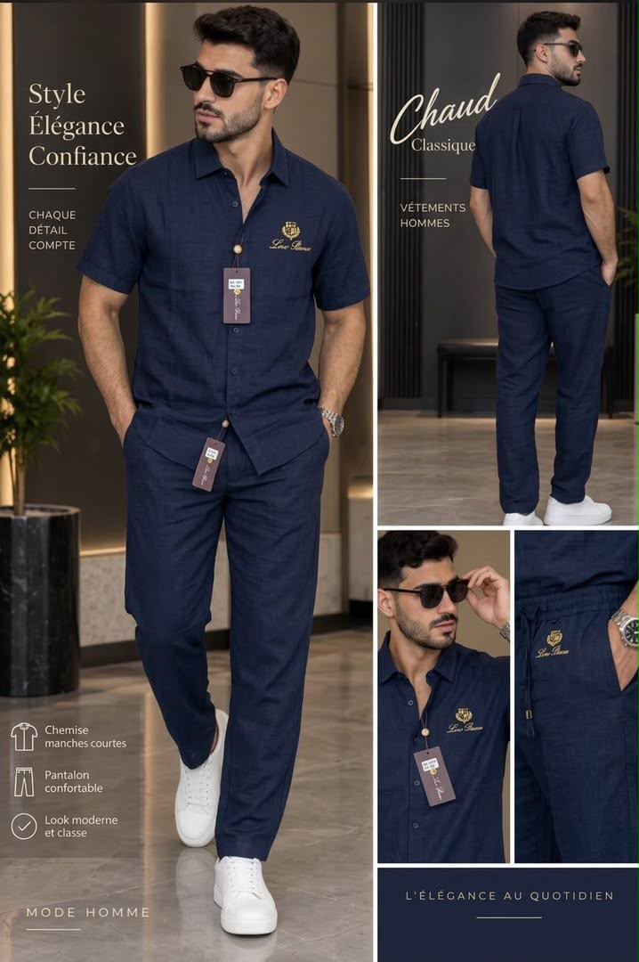 Ensemble Lin Homme Bleu De Nuit