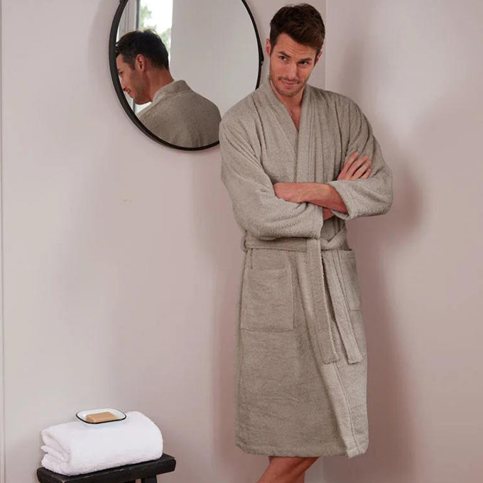 Peignoir homme cheap haut de gamme – Gris