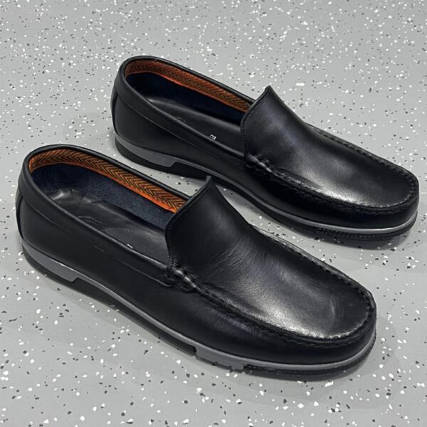 Mocassin en Cuir Noir