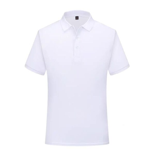 Fashion Polos Manches Courtes - 4 Pièces - Pour Homme - Turquoise/ Gris / Blanc/ Bleu Nuit – Image 2