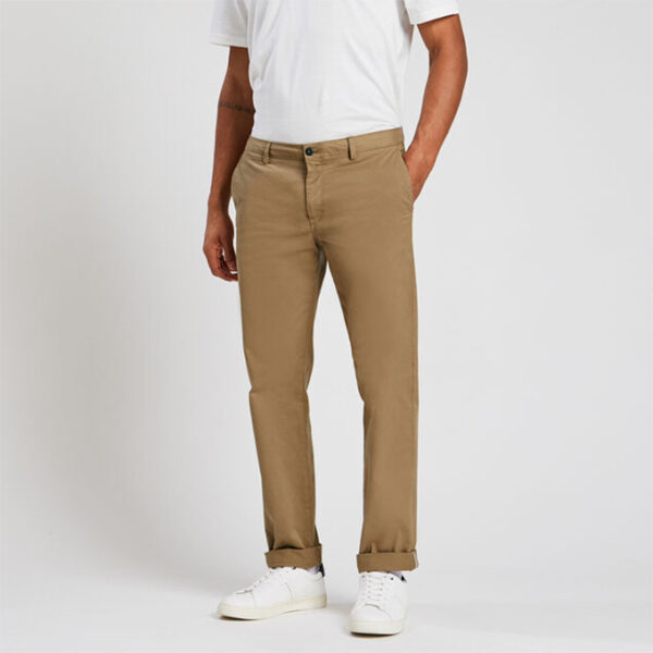 Pantalon Chinos Homme en coton - Coupe slim fit - Marron