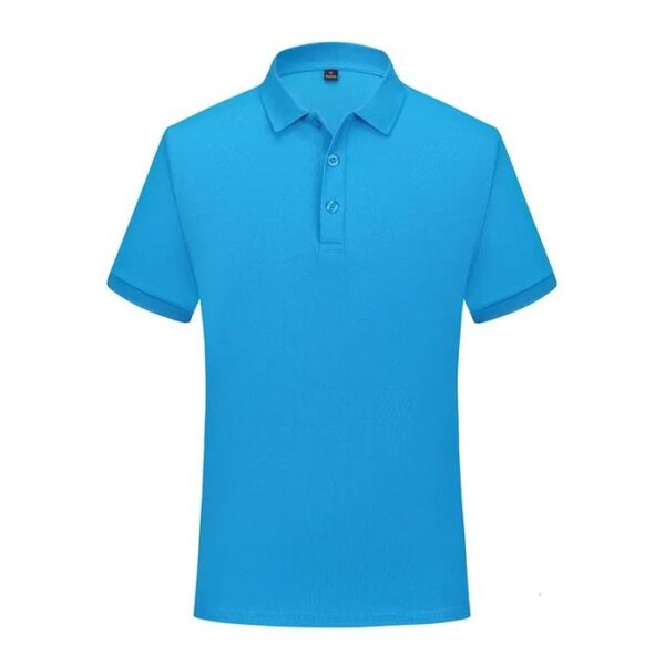 Fashion Polos Manches Courtes - 4 Pièces - Pour Homme - Turquoise/ Gris / Blanc/ Bleu Nuit – Image 3