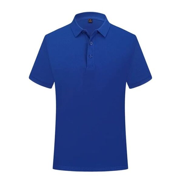 Fashion Polos Manches Courtes - 4 Pièces - Pour Homme - Turquoise/ Gris / Blanc/ Bleu Nuit – Image 4