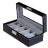 Coffret boîte à montres 5 compartiment avec clés