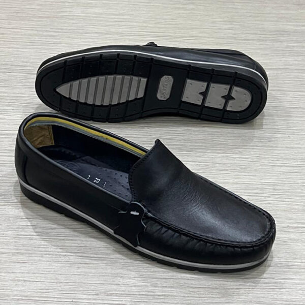 Mocassin en cuir - homme - Noir