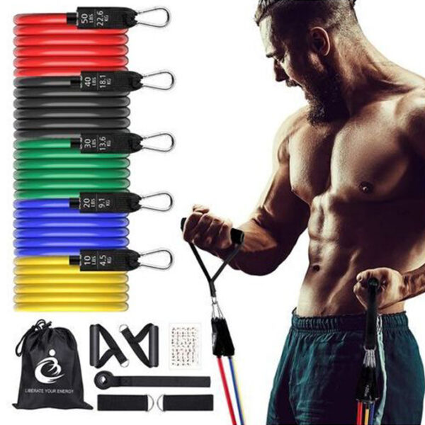 Original bande de résistance élastique pour sport et remise de forme- 11 pièces