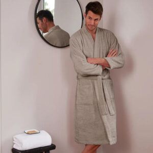 Peignoir homme cheap haut de gamme -  Gris
