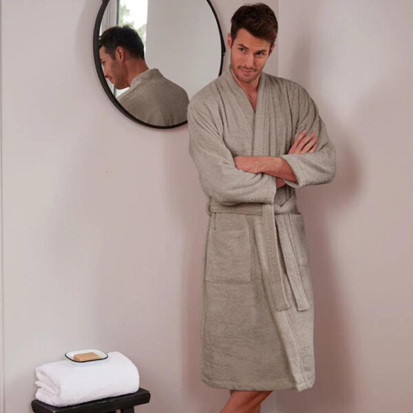 Peignoir homme cheap haut de gamme -  Gris