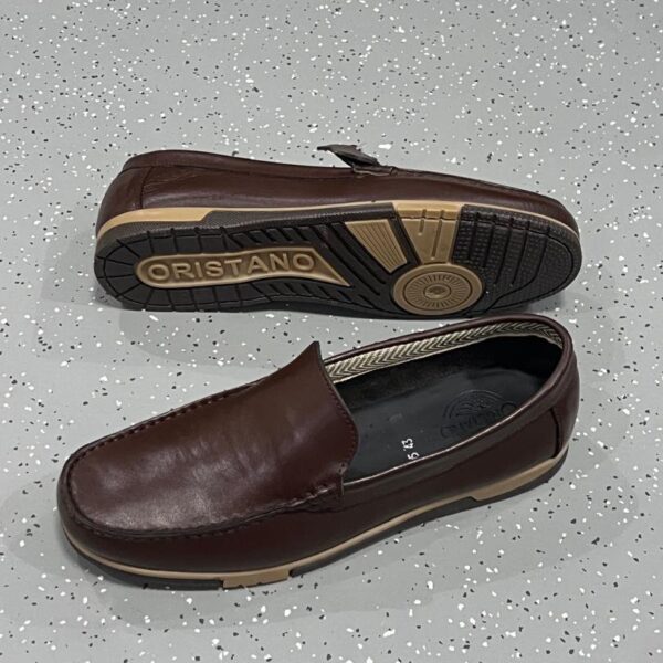 Mocassin en Cuir Marron