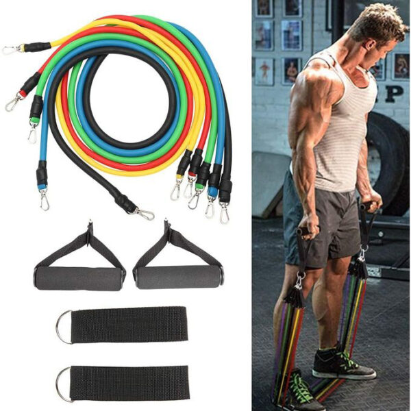 Pack sportif : Corde de résistance, Roue abdominal et extenseur – Image 4