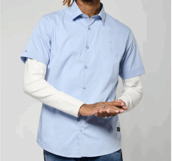 Chemise à Manches courte - Bleu