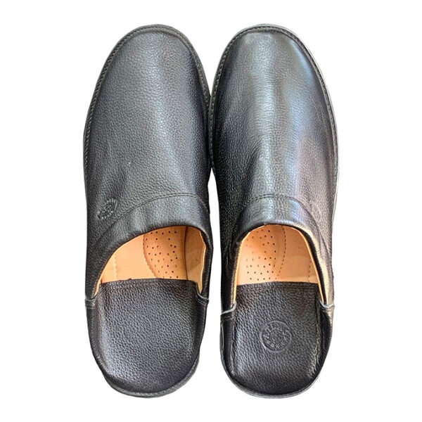 Babouche - Homme  - Cuir - Noir – Image 2
