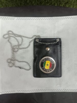 Porte-carte en cuir avec chaînette (1 pièce)