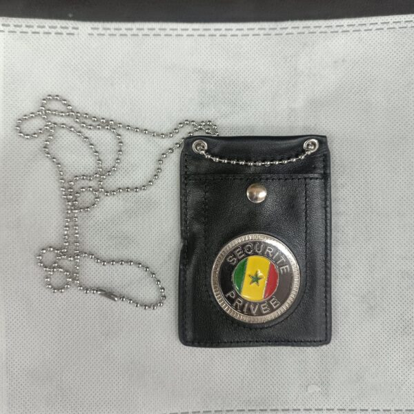 Porte-carte en cuir avec chaînette (1 pièce)