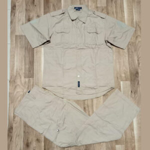 Ensemble Lin pantalon et Chemise manche courte - Beige